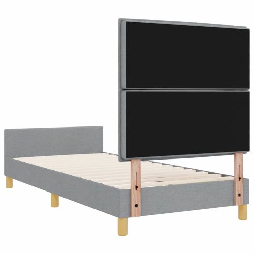 Рамка за легло с таблото Светлосиво 100 x 200 cm текстил