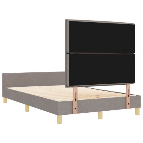 Рамка за легло с таблото Таупе 140 x 190 cm текстил