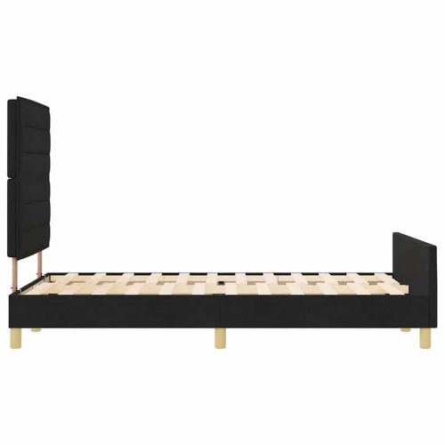 Рамка за легло с таблото Черно 160 x 200 cm текстил