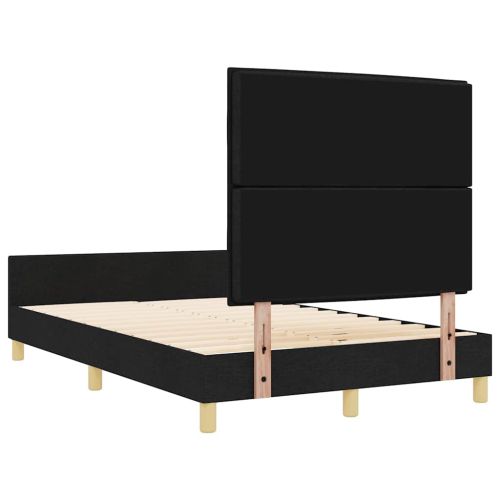 Рамка за легло с таблото Черно 160 x 200 cm текстил
