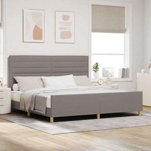 Рамка за легло с таблото Таупе 200 x 200 cm текстил