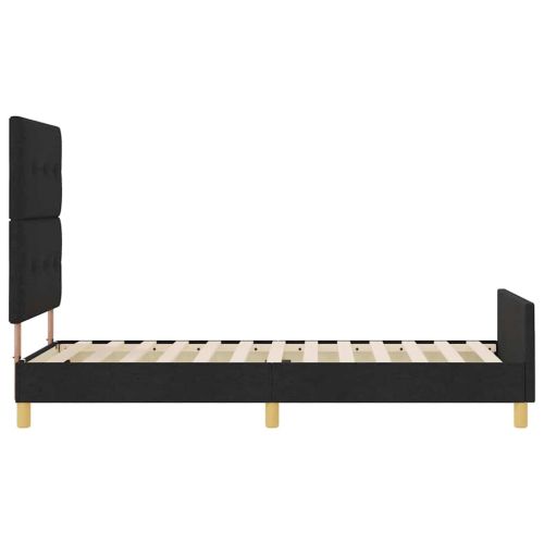 Рамка за легло с таблото Черно 90 x 190 cm текстил