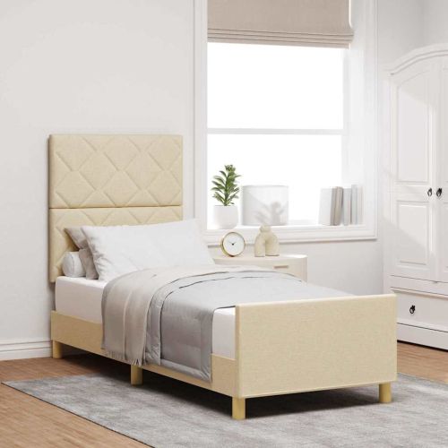 Рамка за легло с таблото Крем 80 x 200 cm текстил