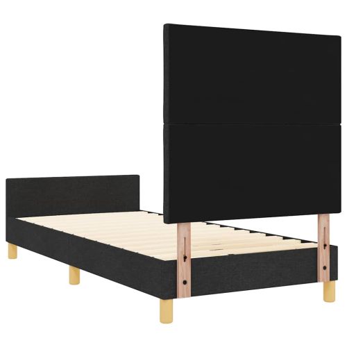 Рамка за легло с таблото Черно 100 x 200 cm текстил