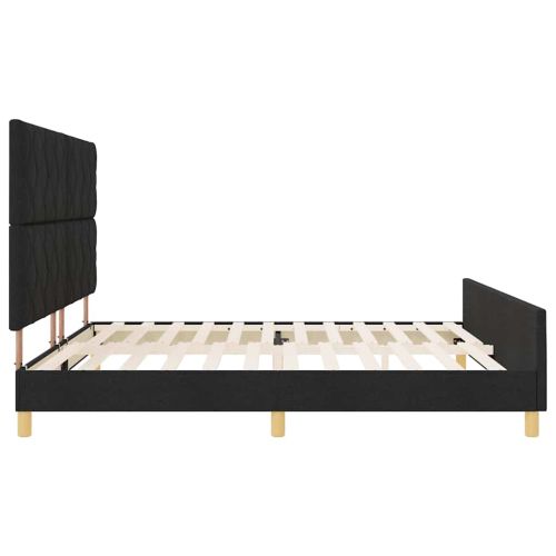Рамка за легло с таблото Черно 200 x 200 cm текстил