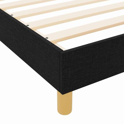Рамка за легло с таблото Черно 200 x 200 cm текстил