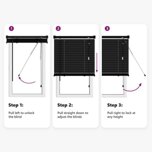 Венецианска щора Регулирума Черен 213 x 120 см ПВЦ