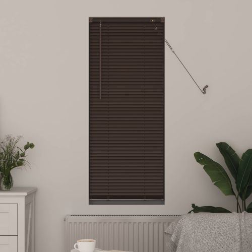 Венецианска щора Тъмно кафяво с шарка 150 x 60 см 25 mm ПВЦ