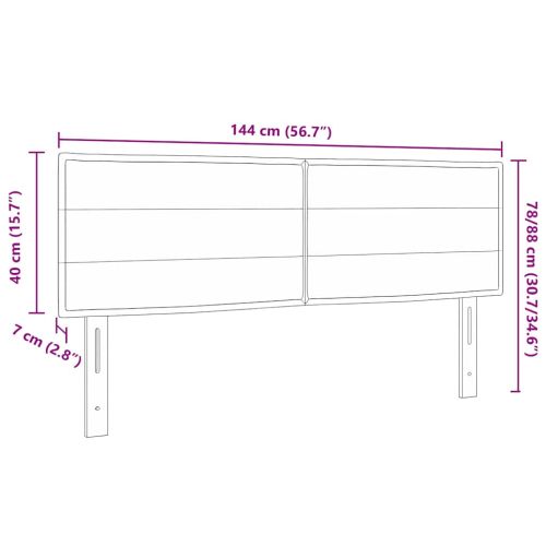 Облегалка за глава Таупе 144 см текстил