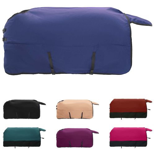 Конско одеяло Тъмен зелен и черен 145 cm Полиестер