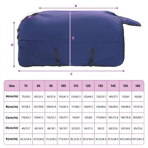 Конско одеяло Тъмен зелен и черен 145 cm Полиестер