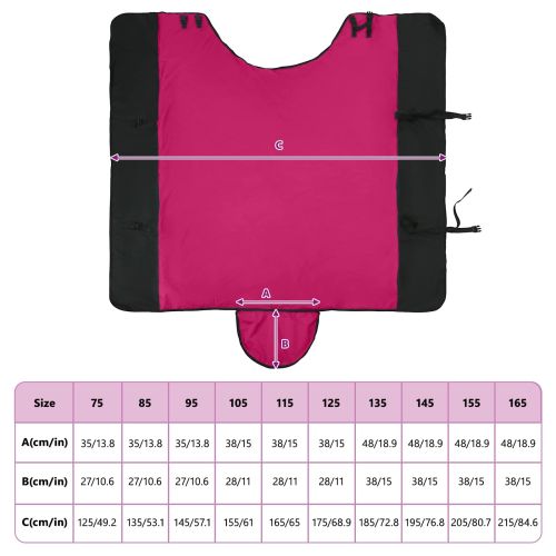 Конско одеяло Розово и черно 115 cm Полиестер