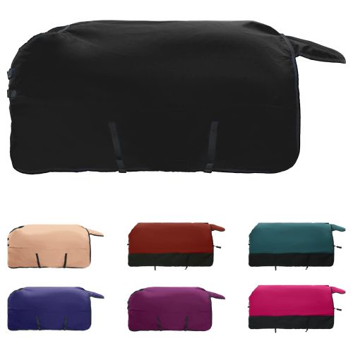 Конско одеяло Тъмен зелен и черен 95 cm Полиестер