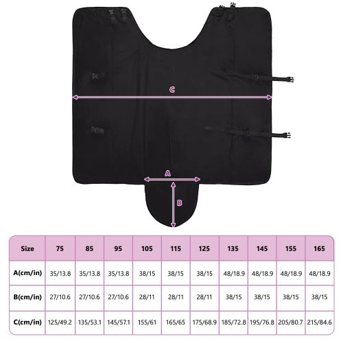 Конско одеяло Тъмен зелен и черен 165 cm Полиестер