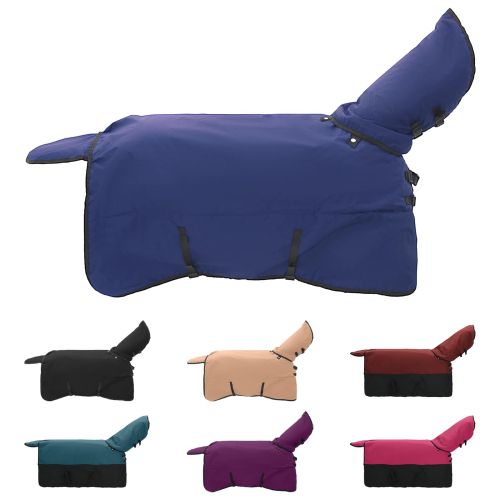 Конско одеяло Тъмен зелен и черен 115 cm Полиестер