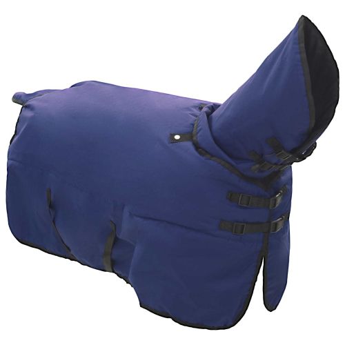 Конско одеяло Тъмен зелен и черен 165 cm Полиестер