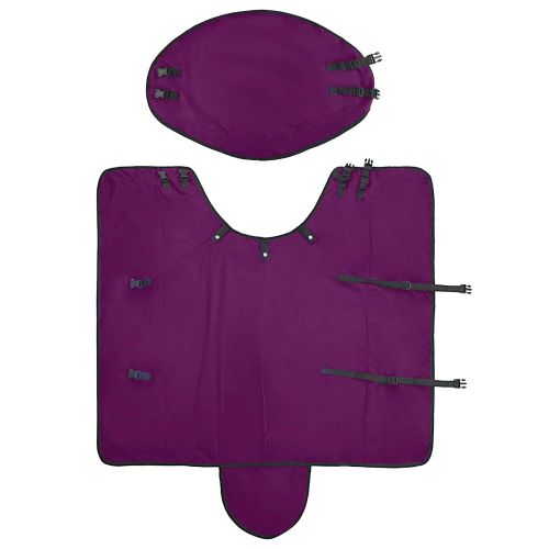 Конско одеяло Тъмен зелен и черен 165 cm Полиестер