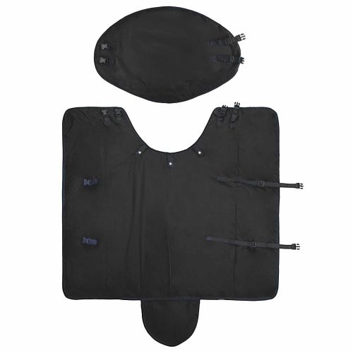 Конско одеяло Тъмен зелен и черен 115 cm Полиестер