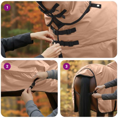 Конско одеяло Капучино 115 cm Полиестер