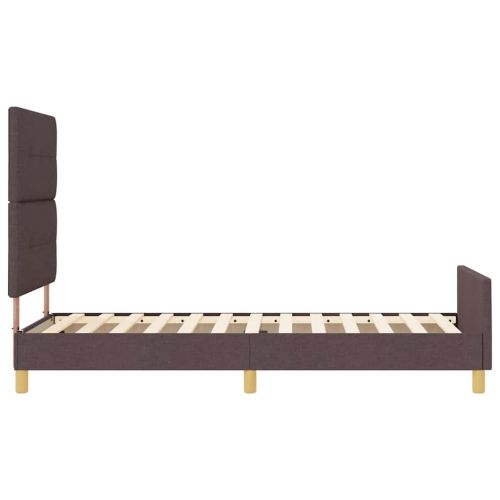 Рамка за легло с таблото Тъмнокафяв 80 x 200 cm текстил