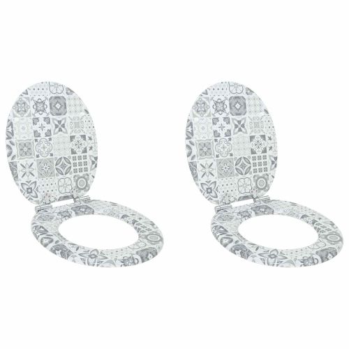 Мека затваряща се тоалетна седалка 2 pcs 44 x 38 см ПДЧ