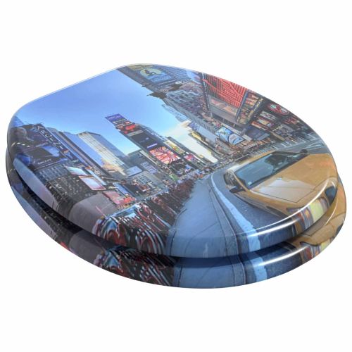 Мека затваряща се тоалетна седалка 2 pcs Сив 44 x 38 см ПДЧ