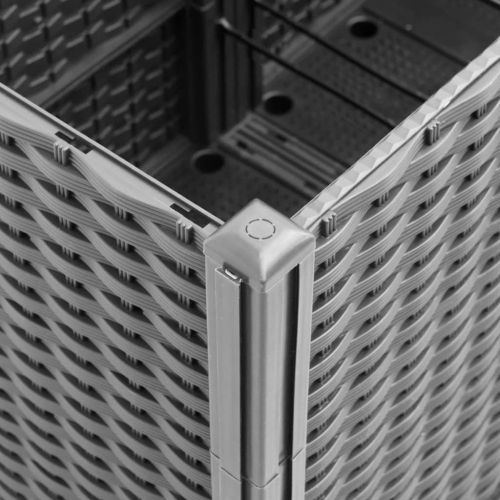 Градински сандък с пергола, светлосив, 160x40x140 см, PP