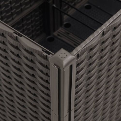 Градински сандък с пергола, кафяв, 160x160x140 см, PP