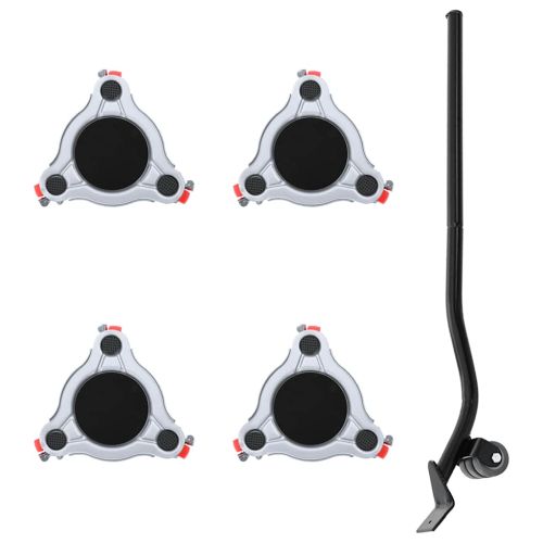 Мебелни колелца 4 бр. с повдигач 14,5x13,5x4 см стомана 400 кг