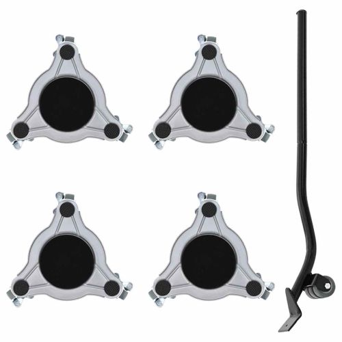 Мебелни колелца 4 бр. с повдигач 19x17,5x6 см стомана 1000 кг