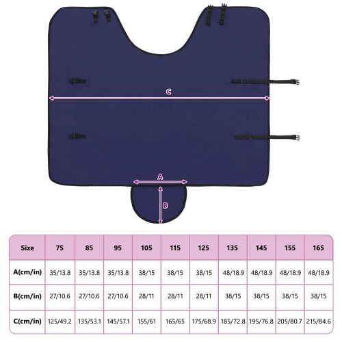 Конско одеяло Морски син Полиестер