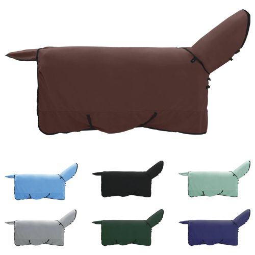 Конско одеяло Пълно тъмно кафяво 145 cm Полиестер