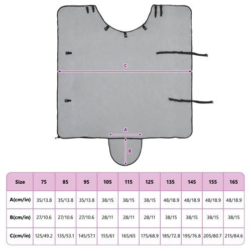 Конско одеяло Пълно светло сиво и розово Полиестер
