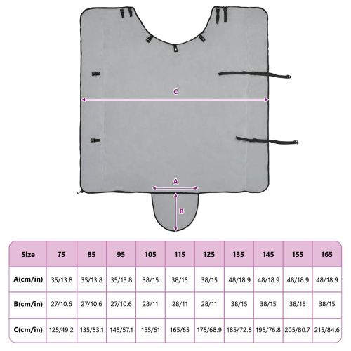 Конско одеяло Пълно светло сиво и розово Полиестер