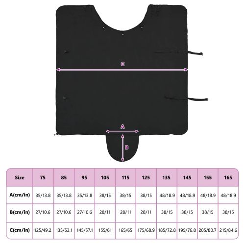 Конско одеяло Черно Полиестер