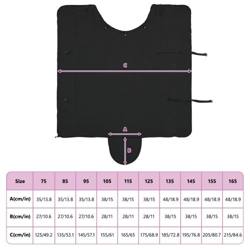 Конско одеяло Черно Полиестер