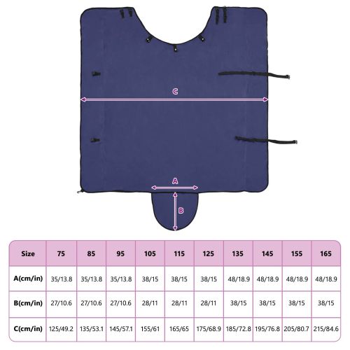 Конско одеяло Морски син Полиестер