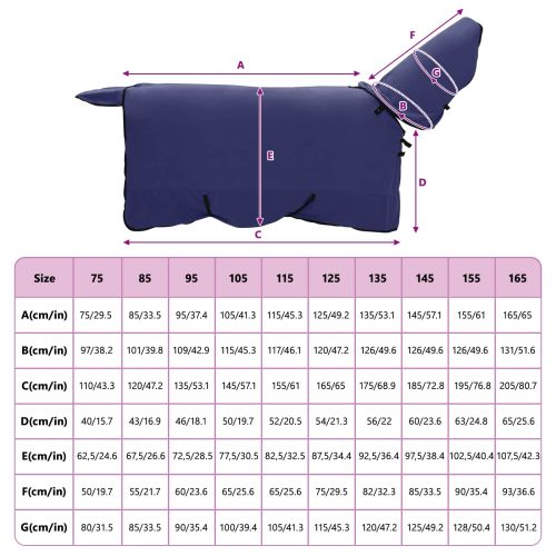 Конско одеяло Морски син Полиестер