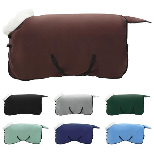 Конско одеяло Пълно тъмно кафяво 105 cm Полар флийс