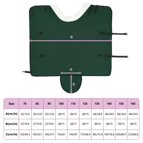 Конско одеяло Пълно тъмно зелено 95 cm Полар флийс