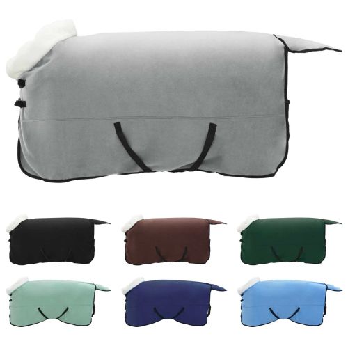 Конско одеяло Пълно тъмно зелено 135 cm Полар флийс