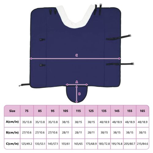 Конско одеяло Морски син 155 cm Полар флийс