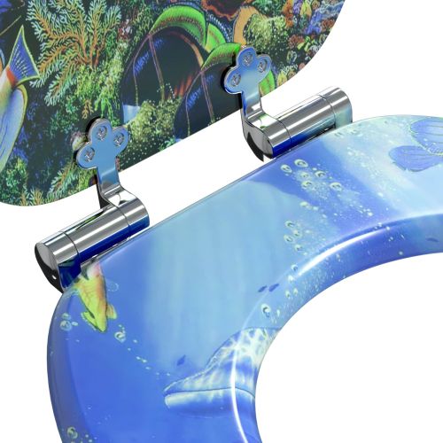 Мека затваряща се тоалетна седалка Синьо 44 x 38 см ПДЧ