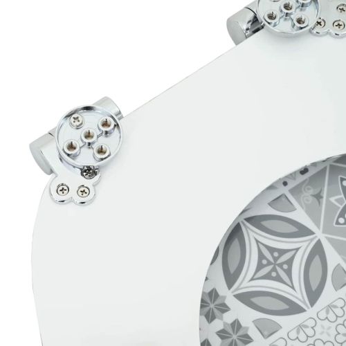 Мека затваряща се тоалетна седалка Синя и бяла порцеланова ПДЧ