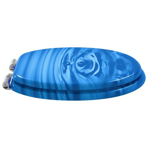 Мека затваряща се тоалетна седалка Син капсула 44 x 38 см ПДЧ