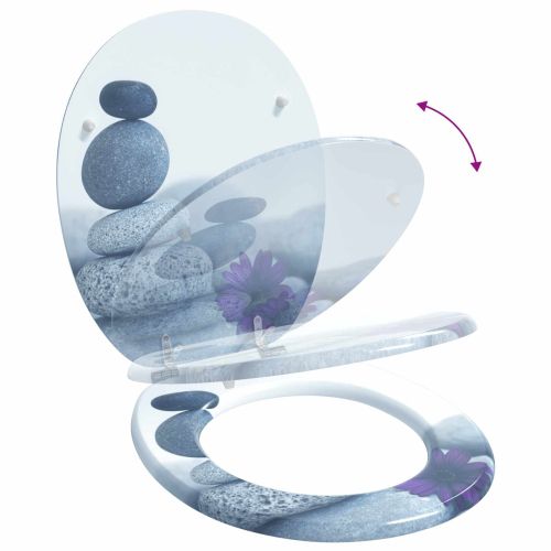 Мека затваряща се тоалетна седалка Сив 44 x 38 см ПДЧ