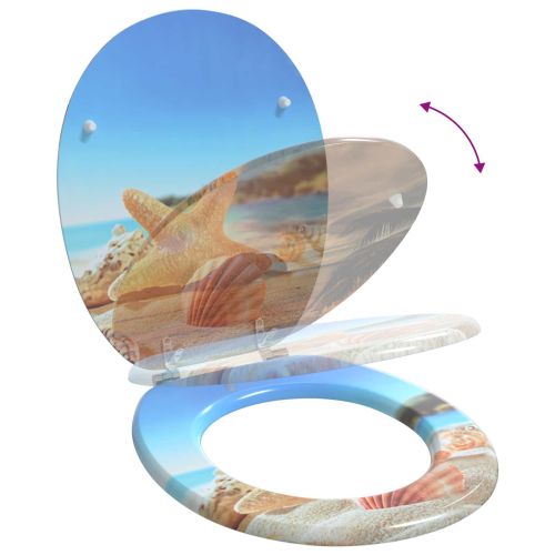 Мека затваряща се тоалетна седалка Светло синьо 44 x 38 см ПДЧ