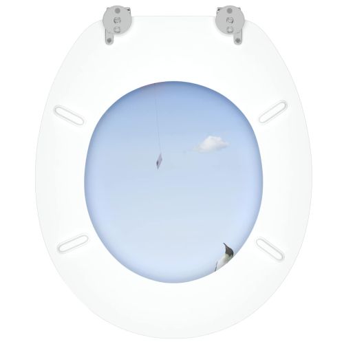 Мека затваряща се тоалетна седалка Синьо 44 x 38 см ПДЧ