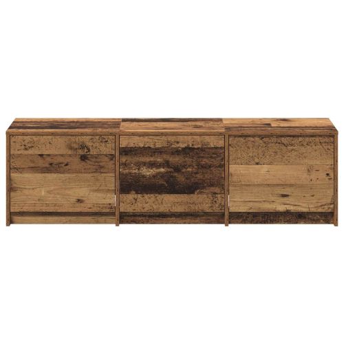 ТВ шкаф 140 x 34 x 40 см Старо дърво Инженерно дърво
