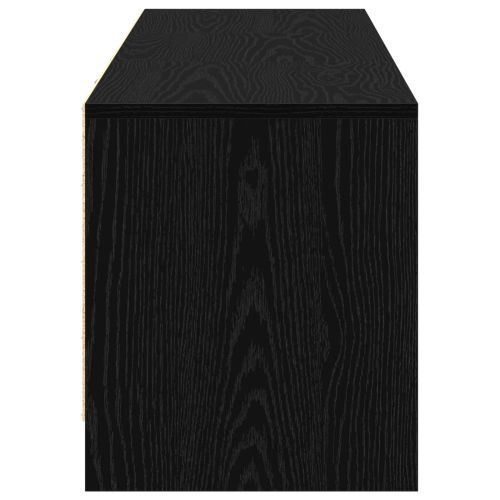 ТВ шкаф с LED Черния дъб 140 x 34 x 40 см Инженерно дърво